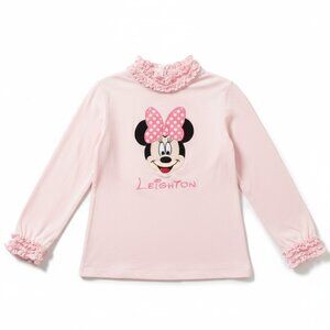 Girls Minnie Mouse Top Size 4-5T Pink